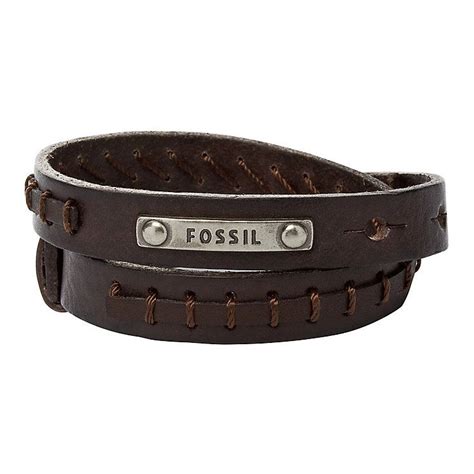 mens leather bracelet fossil|fossil men's genuine leather bracelets.